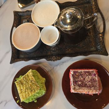 Sana'a Cafe - Pistachio and Rose cheesecake - Coffee & Tea Near Me - San Francisco, California Sana'a Cafe - Pistachio and Rose cheesecake - Coffee & Tea Near Me - San Francisco, California
