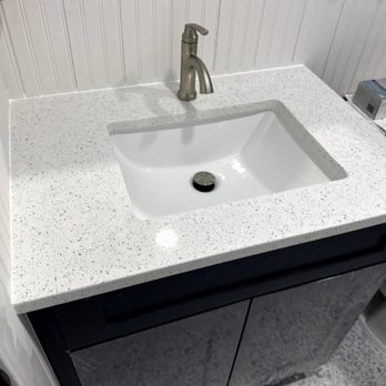 Best Cheer Stone & Cabinets - We love how our tiny bathrooms turned out.  The stone is perfect and the placement allows us lots of extra countertop space in a small area. - Countertop Installation Near Me - Orlando, Florida