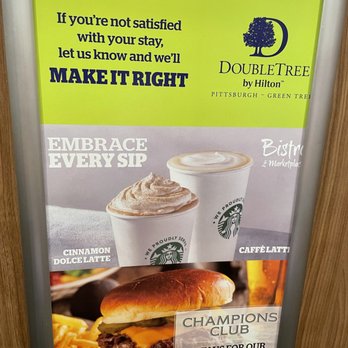 DoubleTree by Hilton Hotel Pittsburgh - Green Tree - "If you're not satisfied with your stay, let us know and we'll MAKE IT RIGHT." So says the sign in their elevators, but not our experience. - Hotels Near Me - Pittsburgh, Pennsylvania