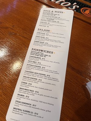 Menu photo 8 Mount Prospect Public House Mount Prospect, IL