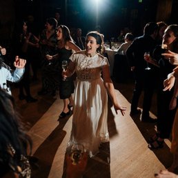 Revelers on the dance floor. Revelers on the dance floor.