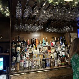 Back of the bar, well stocked