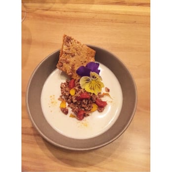 Emmer & Rye - Goat's milk panna cotta. Literally died and went to heaven when I ate this. - Tapas/Small Plates Near Me - Austin, Texas