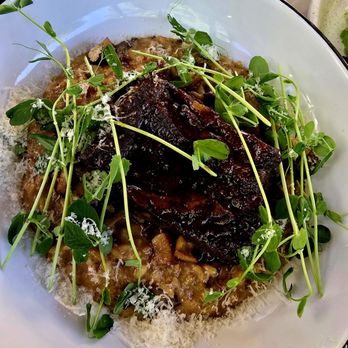 Lovina - Wine Forest Risotto Braised Wagyu short rib with wild mushrooms & Risotto. FUCKING DELICIOUS - New American Near Me - Calistoga, California Lovina - Wine Forest Risotto Braised Wagyu short rib with wild mushrooms & Risotto. FUCKING DELICIOUS - New American Near Me - Calistoga, California