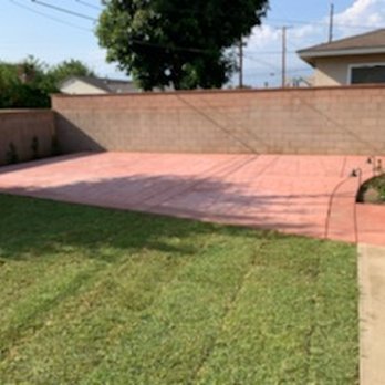 Razos Landscape & Maintenance - color-stamped concrete and new steps - Landscaping Near Me