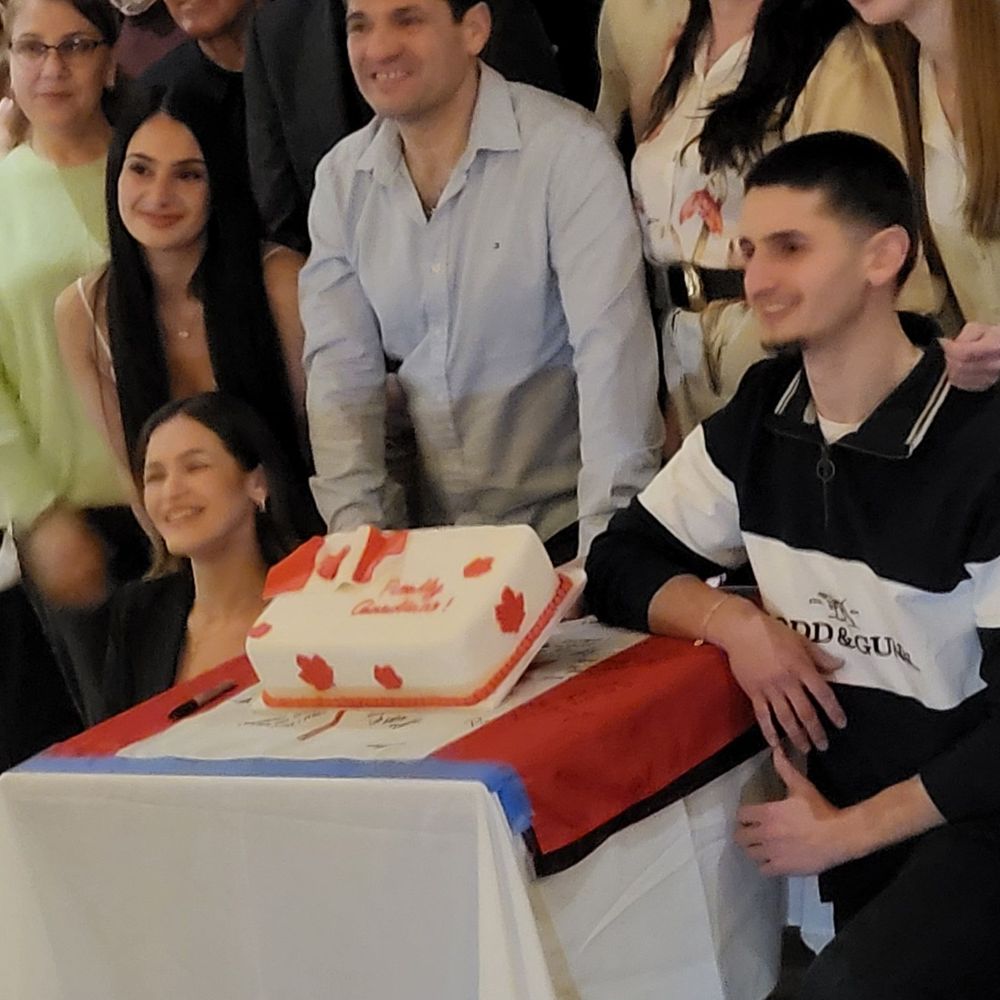 New Canadian citizens celebrating