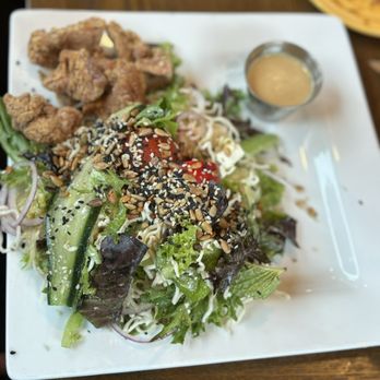 Lot Six Brewing - GSW (Greatest salad in the world) with karaage chicken - Brewpubs Near Me - Jeffersonville, Vermont Lot Six Brewing - GSW (Greatest salad in the world) with karaage chicken - Brewpubs Near Me - Jeffersonville, Vermont
