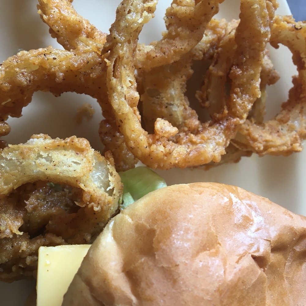 Torch 85 Restaurant - a burger and onion rings - Burgers Near Me - Tuskegee, Alabama Torch 85 Restaurant - a burger and onion rings - Burgers Near Me - Tuskegee, Alabama
