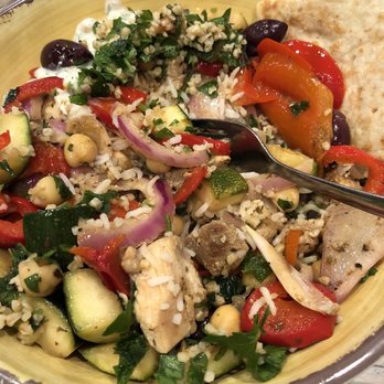Kairos Mediterranean - Moroccan bowl with some add-ins. Tasty! - Mediterranean Near Me - Columbia, South Carolina