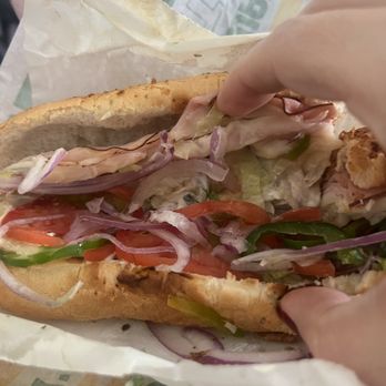 Subway - Where's the extra Mayo? Also had to take the quarter size chunks of bell pepper out. - Sandwiches Near Me - Sanborn, New York