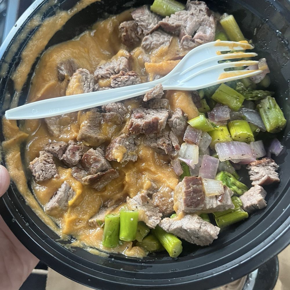 Sweet potato mash with steak was horrible Sweet potato mash with steak was horrible