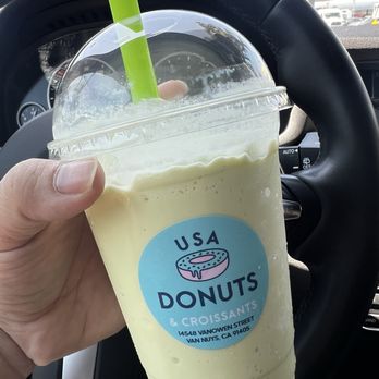 USA Donuts & Croissants - Pistachio smoothie. - Donuts Near Me - Van Nuys, California USA Donuts & Croissants - Pistachio smoothie. - Donuts Near Me - Van Nuys, California