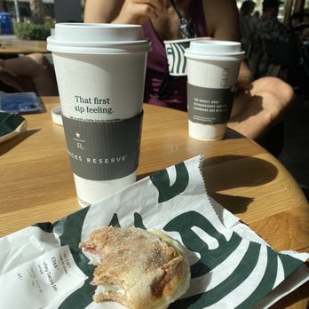 Starbucks - My favorite breakfast - americano misto + turkey bacon and egg white sandwich! - Coffee & Tea Near Me - Palm Springs, California