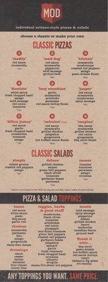 Menu photo 8 MOD Pizza Vernon Hills, IL
