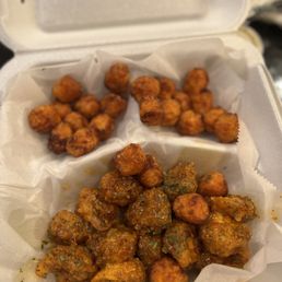 Boom Boom Shrimp + Cinnamon Sugar Sweet Potato Tots Boom Boom Shrimp + Cinnamon Sugar Sweet Potato Tots