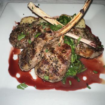 Neumanali - Grilled Rack Of Lamb with substitute of sautéed spinach instead of heirloom grains - New American Near Me - Hayward, California Neumanali - Grilled Rack Of Lamb with substitute of sautéed spinach instead of heirloom grains - New American Near Me - Hayward, California