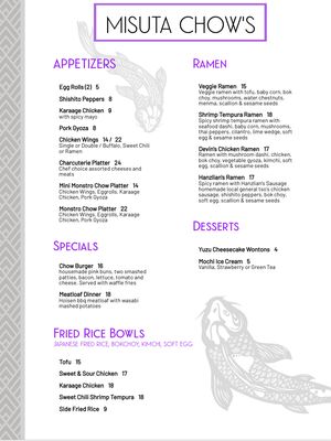 Menu photo 3 Misuta Chow's Buffalo, NY