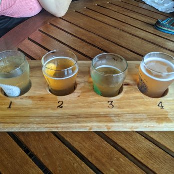 Olde Hickory Station - Cider Flight: Bold Rock, Peach Count, Noble Spice Merchant, FF Bat Disco - New American Near Me - Hickory, North Carolina