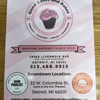 Good Cakes and Bakes - On today show. - Bakeries Near Me - Detroit, Michigan