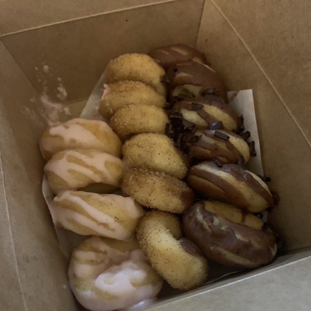 Cops - The trio (OG sour cream glaze, cinnamon, and spicy hot chocolate) - Coffee & Tea Near Me - Toronto, Ontario Cops - The trio (OG sour cream glaze, cinnamon, and spicy hot chocolate) - Coffee & Tea Near Me - Toronto, Ontario