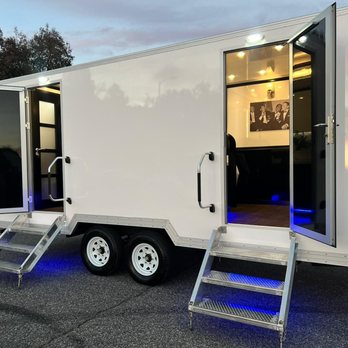 All Site Rentals - "Black Tie" edition trailer - Ladies' Room / Men's Room. Classic comfort - Portable Toilet Services Near Me - Los Angeles, California All Site Rentals - "Black Tie" edition trailer - Ladies' Room / Men's Room. Classic comfort - Portable Toilet Services Near Me - Los Angeles, California