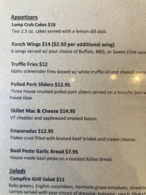 Menu photo 2 Campfire Grill Restaurant Garden City, UT Menu photo 2 Campfire Grill Restaurant Garden City, UT
