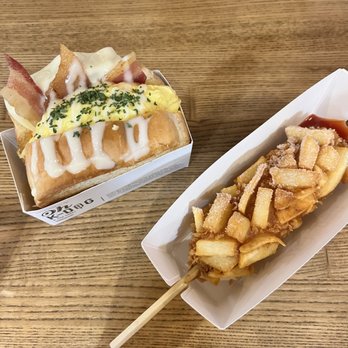 Oh K-Dog - Bacon and cheese toast Potato hot dog - Hot Dogs Near Me - Arlington, Virginia Oh K-Dog - Bacon and cheese toast Potato hot dog - Hot Dogs Near Me - Arlington, Virginia