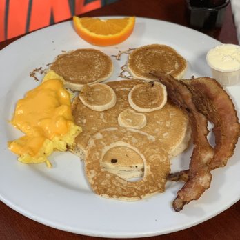 Jackie’s cafe - MICKEY MOUSE PANCAKE, BACON AND EGSS WITH CHEESE - American Near Me - Lancaster, California Jackie’s cafe - MICKEY MOUSE PANCAKE, BACON AND EGSS WITH CHEESE - American Near Me - Lancaster, California