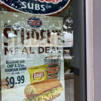 Jersey Mike's Subs - Student meal deal special. Sorry, no matter what angle, the reflection was bad. - Sandwiches Near Me - Honolulu, Hawaii Jersey Mike's Subs - Student meal deal special. Sorry, no matter what angle, the reflection was bad. - Sandwiches Near Me - Honolulu, Hawaii