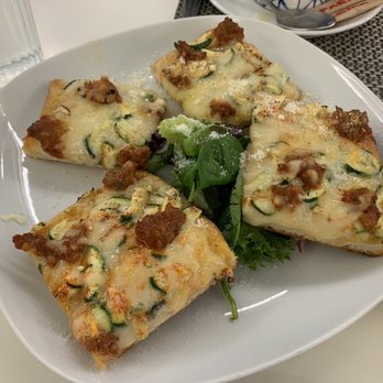 Baretto Caffe - Zucchini & Sausage Pizza Slice - Cafes Near Me - Toronto, Ontario