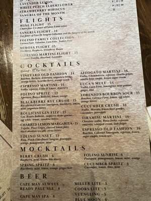 Menu photo 5 Folino Estate Winery Kutztown, PA