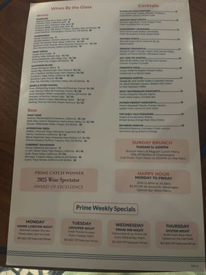 Menu photo 2 Prime Catch Boynton Beach, FL