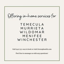 Liven Up Health - We come to you! Message us now to set up an appointment