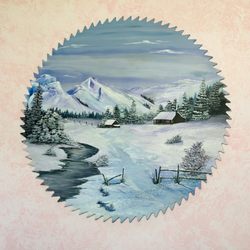 Old Tymes Cafe - Painted saw blade!