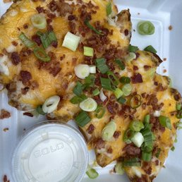 Potato Skin with bacon. Potato Skin with bacon.