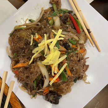 So Kong Dong Tofu House - Japchae Stir fried clear noodle with assorted vegetables & beef - Korean Near Me - Edison, New Jersey