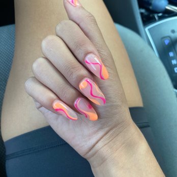 Pinks Nail Spa - Cute swirl nails! - Nail Salons Near Me - Los Angeles, California Pinks Nail Spa - Cute swirl nails! - Nail Salons Near Me - Los Angeles, California