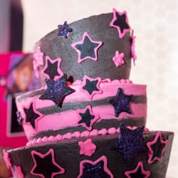 Sweet Little B's - Topsy Turvy cake. Can be ordered with two cake flavors.