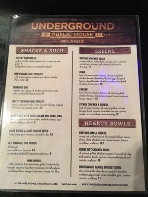 Menu photo 4 Underground Public House Orlando, FL Menu photo 4 Underground Public House Orlando, FL