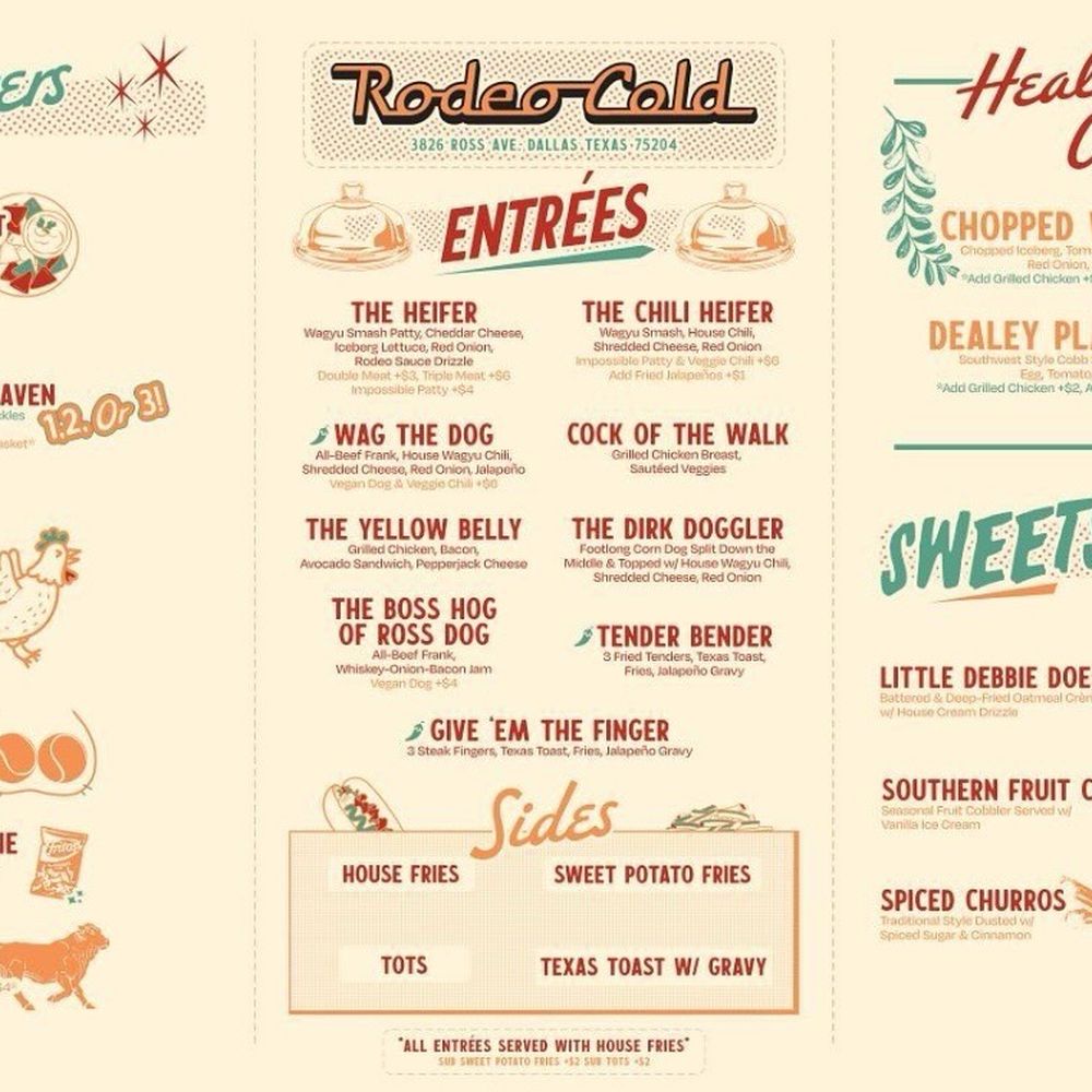 Rodeo Cold - Food menu - Barbeque Near Me - Dallas, Texas Rodeo Cold - Food menu - Barbeque Near Me - Dallas, Texas