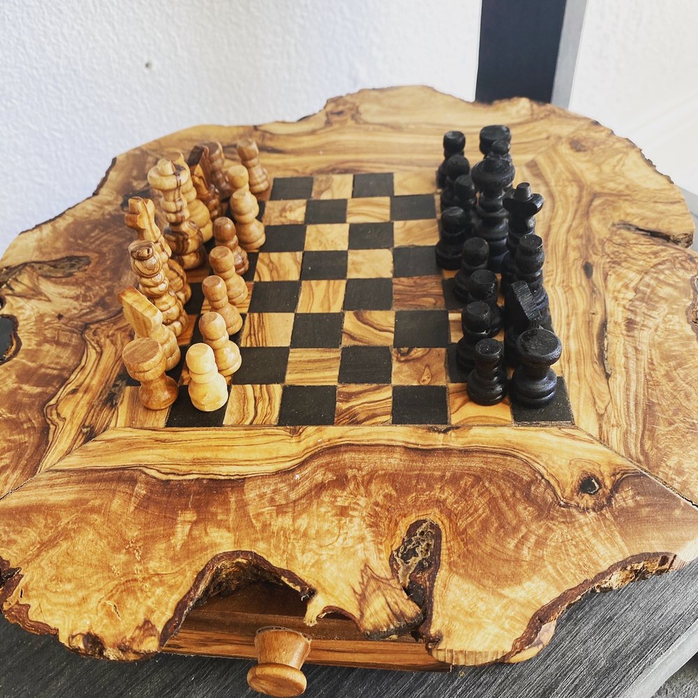 Hand-crafted chess board