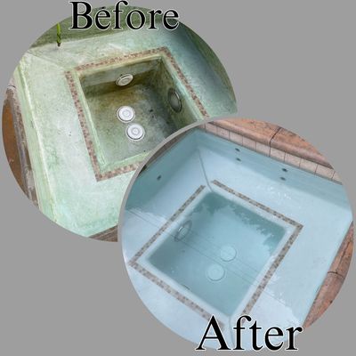 Acid wash - We did an acid wash on this two different projects and look at the amazing before and after