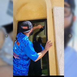 JM Pressure Washers - Washing the window for our Dental office client in Rancho Cucamonga