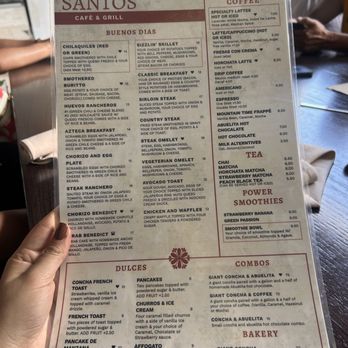 Santos Cafe & Mexican Grill - menu - Mexican Near Me - Denver, Colorado