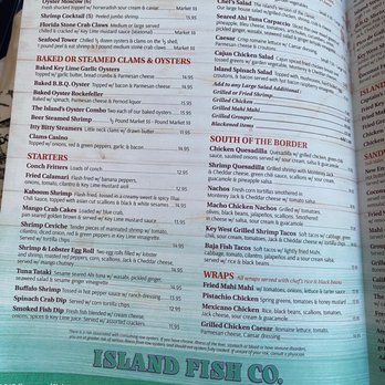 Island Fish - FULL Menu! - Seafood Near Me - Marathon, Florida Island Fish - FULL Menu! - Seafood Near Me - Marathon, Florida