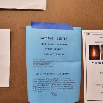 Satsang Center - Yoga classes - Religious Organizations Near Me - Woburn, Massachusetts Satsang Center - Yoga classes - Religious Organizations Near Me - Woburn, Massachusetts
