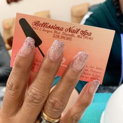 Bellissima Nail Spa - Sparkles!!! Acrylic overlay