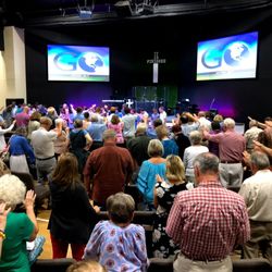 St Andrew Baptist Church Panama City - Praying over teams sent on mission around the world.