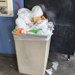 Overflowing trash Overflowing trash