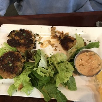 The Sunflower Cafe' - Crab cakes and side salad - Cafes Near Me - Fairhope, Alabama The Sunflower Cafe' - Crab cakes and side salad - Cafes Near Me - Fairhope, Alabama